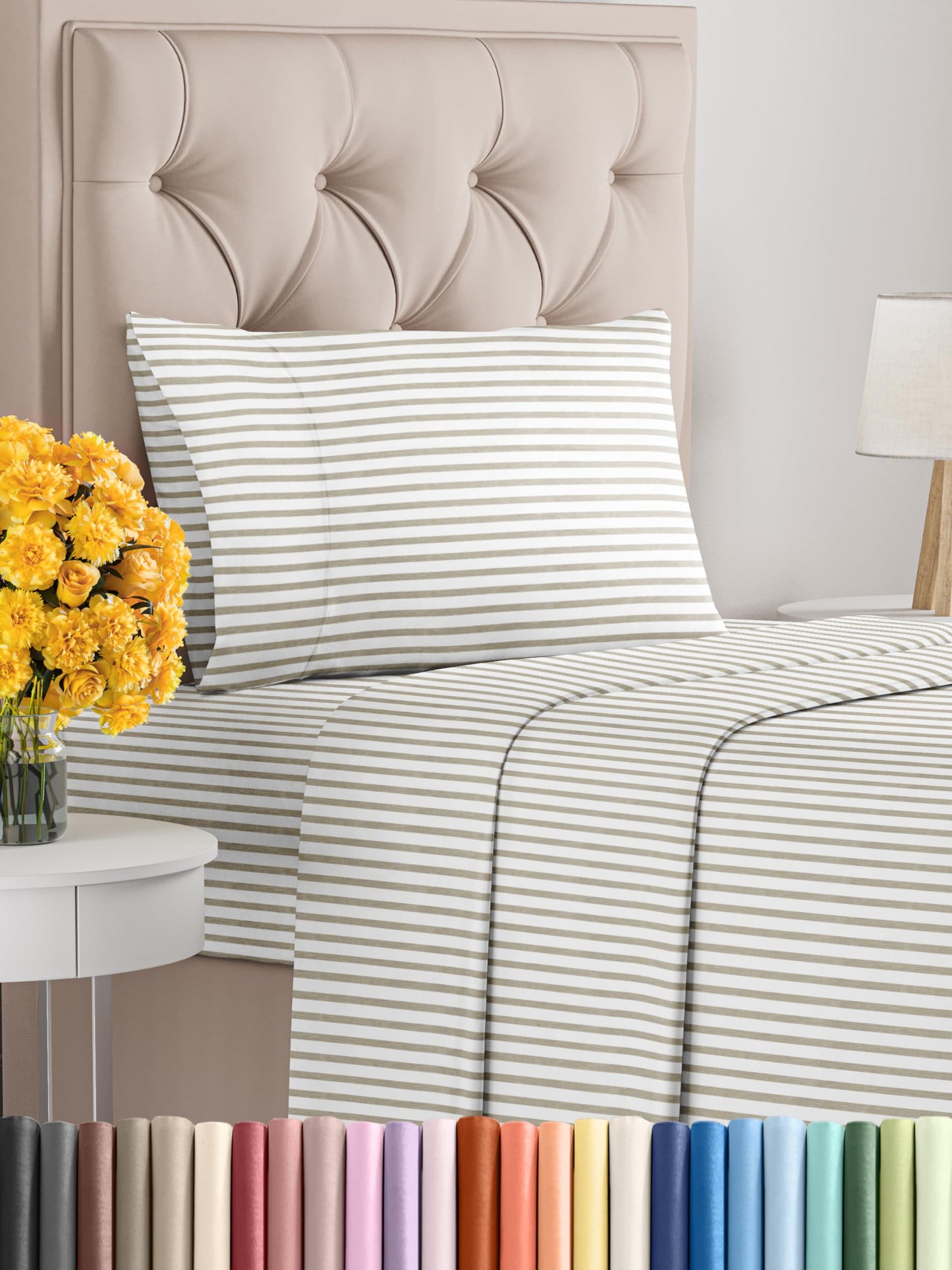 Queen Size 4 Piece Sheet Set - Comfy Breathable & Cooling Sheets - Hotel Luxury Bed Sheets for Women & Men - Deep Pockets, Easy-Fit, Extra Soft & Wrinkle Free Sheets - White Oeko-Tex Bed Sheet Set