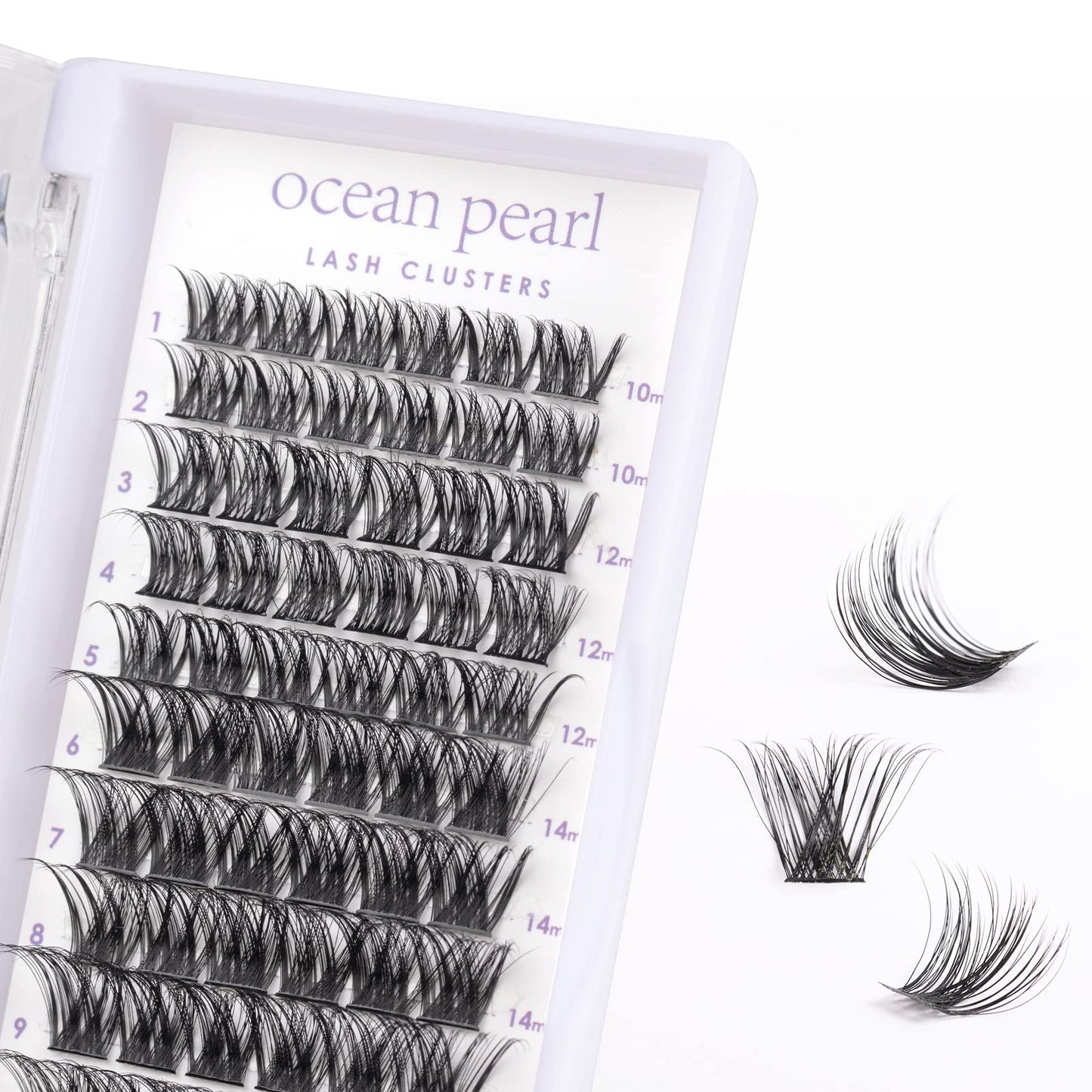 Lash Extension Kit 72 Cluster Individual Lashes Natural with Lash Bond and Seal Super Hold Eyelash Tweezers Lash Glue Remover Easy to Remove Lash Clusters Kit DIY at Home 10-16mm C/D Curl - OP01