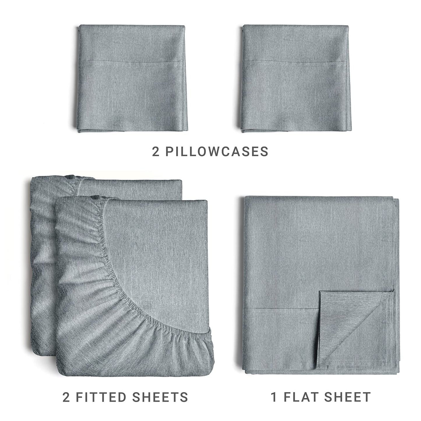 Queen Size 4 Piece Sheet Set - Comfy Breathable & Cooling Sheets - Hotel Luxury Bed Sheets for Women & Men - Deep Pockets, Easy-Fit, Extra Soft & Wrinkle Free Sheets - White Oeko-Tex Bed Sheet Set