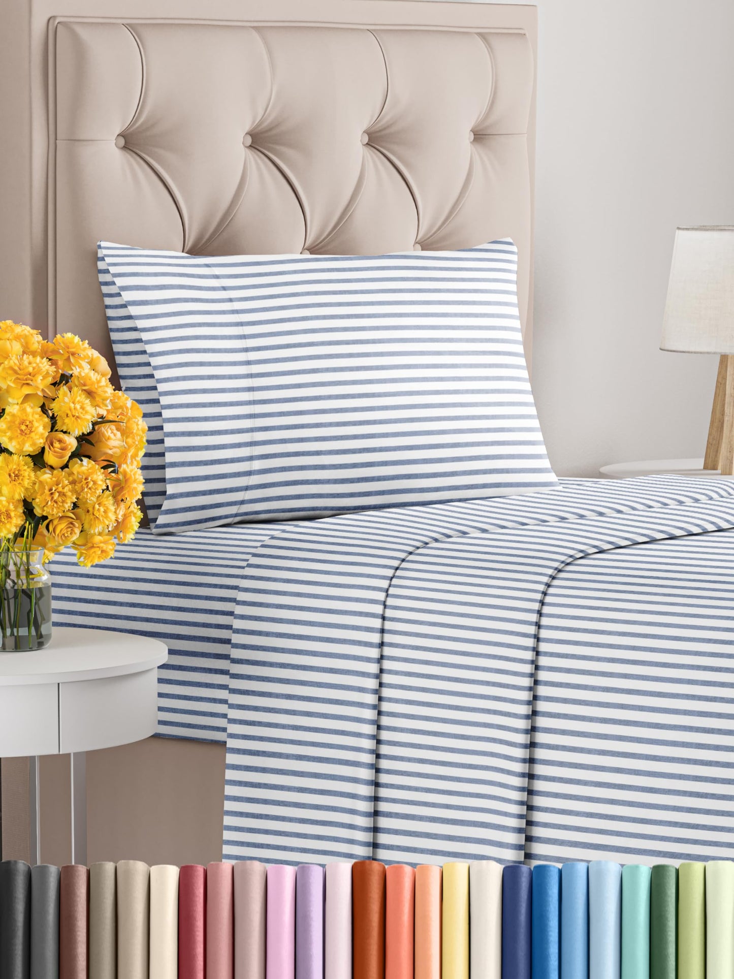 Queen Size 4 Piece Sheet Set - Comfy Breathable & Cooling Sheets - Hotel Luxury Bed Sheets for Women & Men - Deep Pockets, Easy-Fit, Extra Soft & Wrinkle Free Sheets - White Oeko-Tex Bed Sheet Set