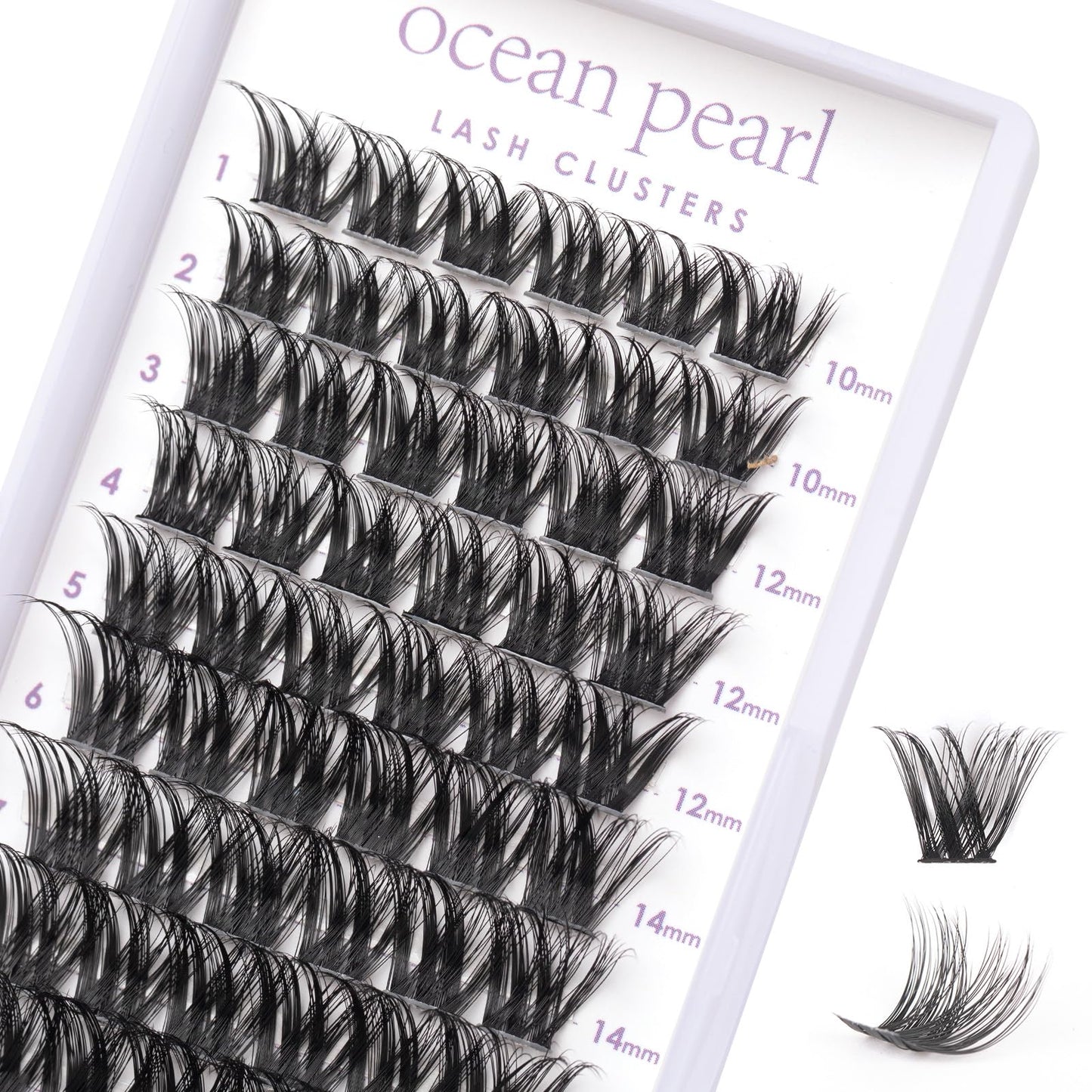 Lash Extension Kit 72 Cluster Individual Lashes Natural with Lash Bond and Seal Super Hold Eyelash Tweezers Lash Glue Remover Easy to Remove Lash Clusters Kit DIY at Home 10-16mm C/D Curl - OP01