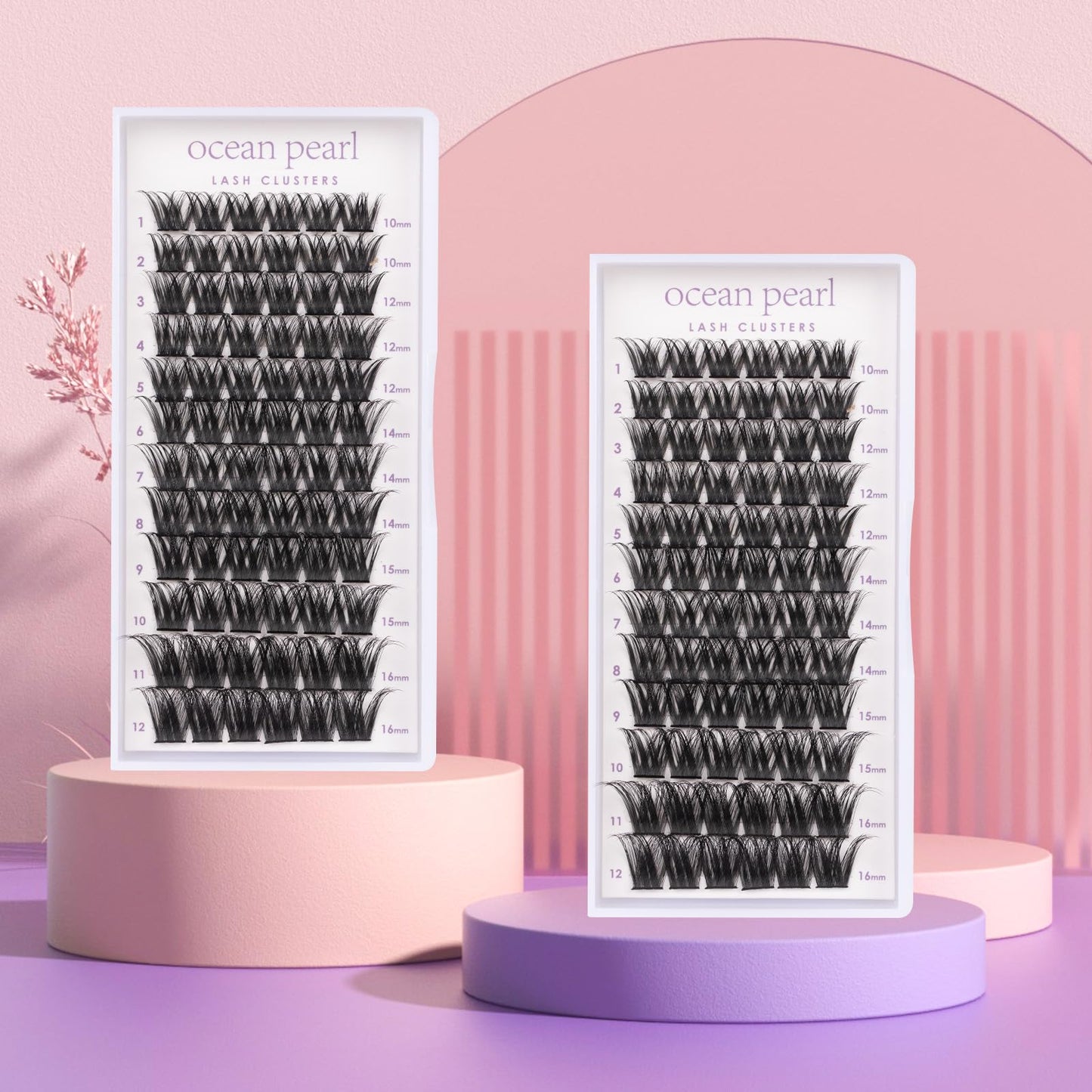 Lash Extension Kit 72 Cluster Individual Lashes Natural with Lash Bond and Seal Super Hold Eyelash Tweezers Lash Glue Remover Easy to Remove Lash Clusters Kit DIY at Home 10-16mm C/D Curl - OP01
