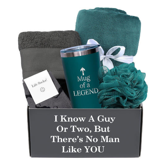 GOLDMUS Men Gift Set - Unique Gift Box for Men - Outstanding Birthday Gifts for Men, Thoughtful Gifts for Dad, Popular Gifts for Boyfriend & Thank You Gifts for Men - The Premium Gift Baskets for Men