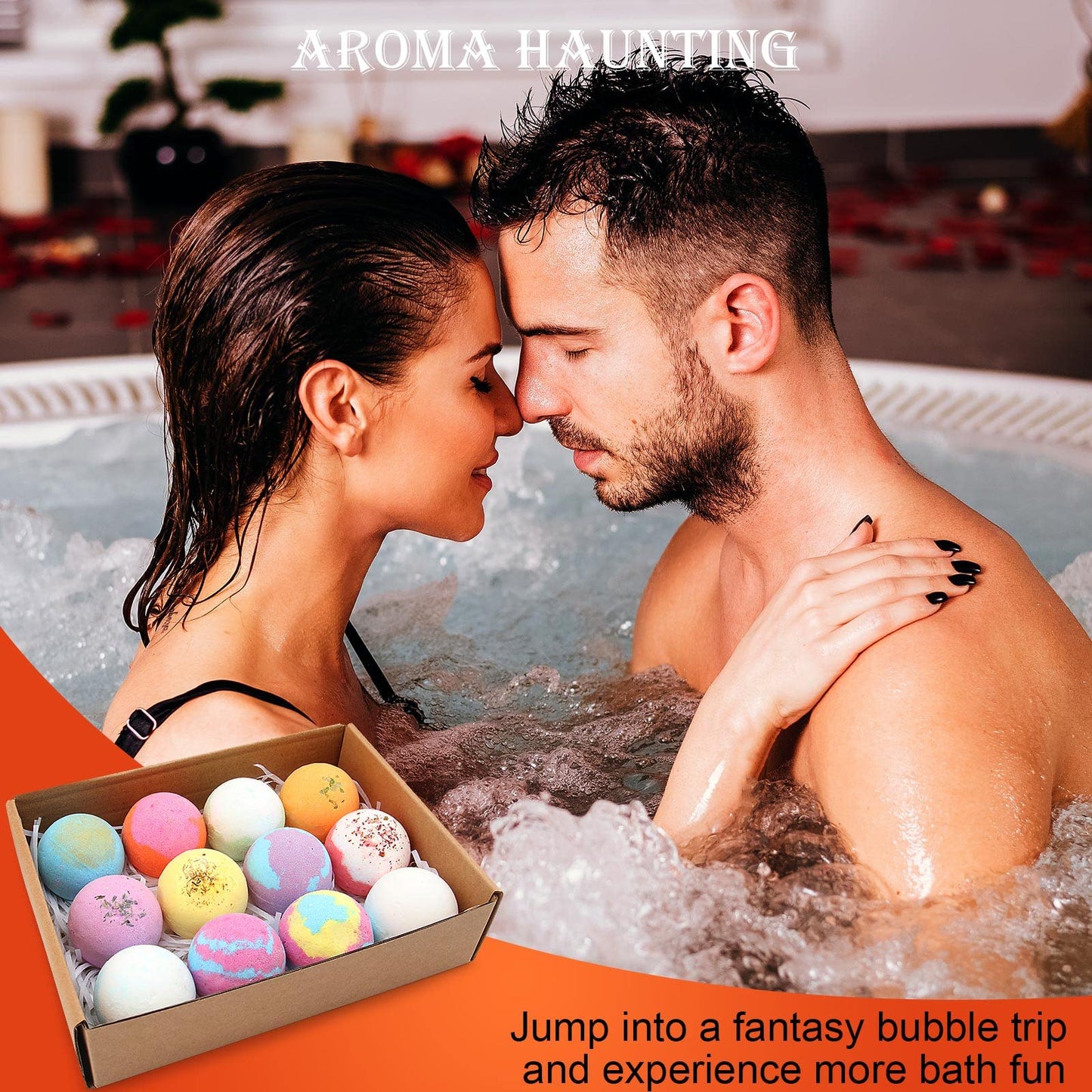 KASTU Bath Bombs Salt Balls,12 PCS Gift Set,Vanilla Menthol Rose Extract Essential Oils,Moisturizing Dry Skin,Fizzy Spa,Relaxing,Bubble Bath Bomb for Gifts Idea for Men Women