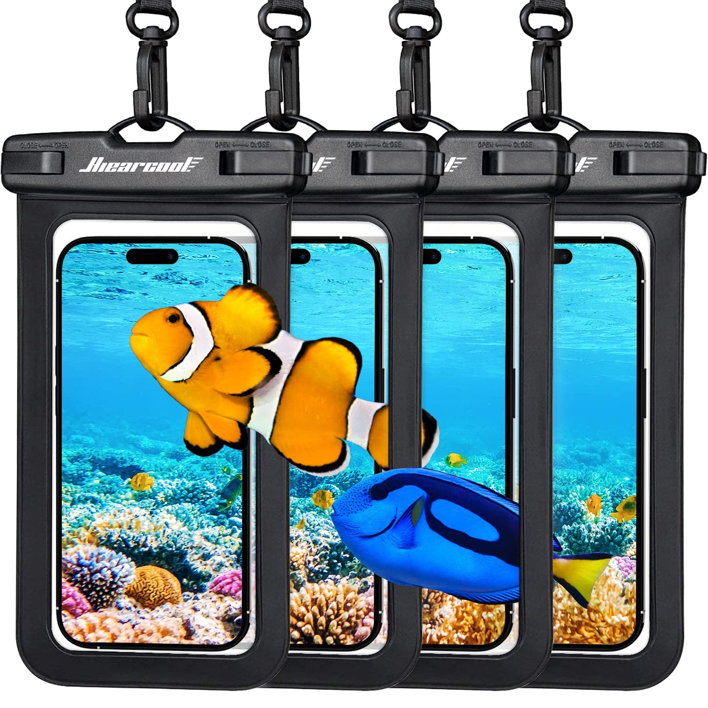 Hiearcool Waterproof Phone Pouch, Waterproof Phone Case for iPhone 15 14 13 12 Pro Max, IPX8 Cellphone Dry Bag Beach Cruise Ship Essentials 2Pack-8.3"