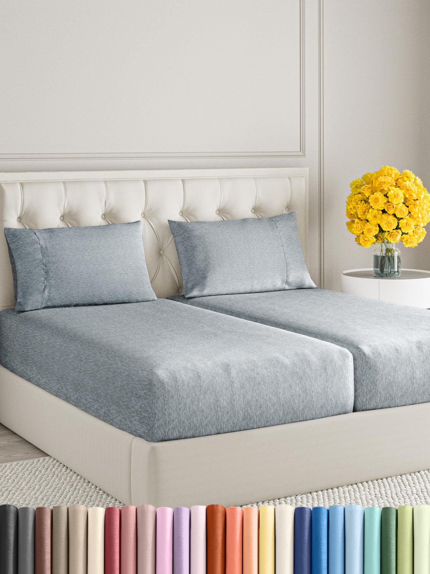 Queen Size 4 Piece Sheet Set - Comfy Breathable & Cooling Sheets - Hotel Luxury Bed Sheets for Women & Men - Deep Pockets, Easy-Fit, Extra Soft & Wrinkle Free Sheets - White Oeko-Tex Bed Sheet Set