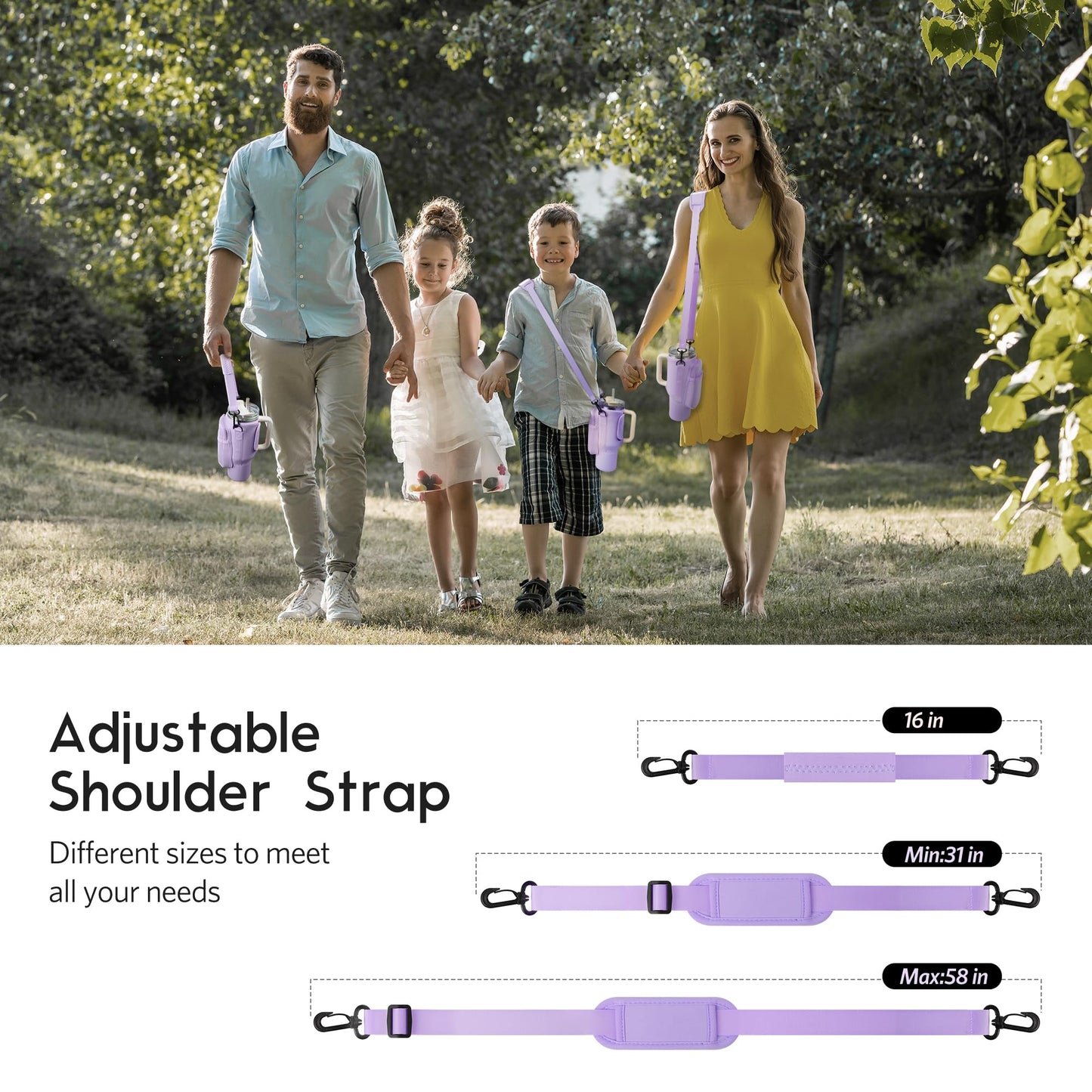 Stanley Cup Carrier With Pocket With Adjustable Strap