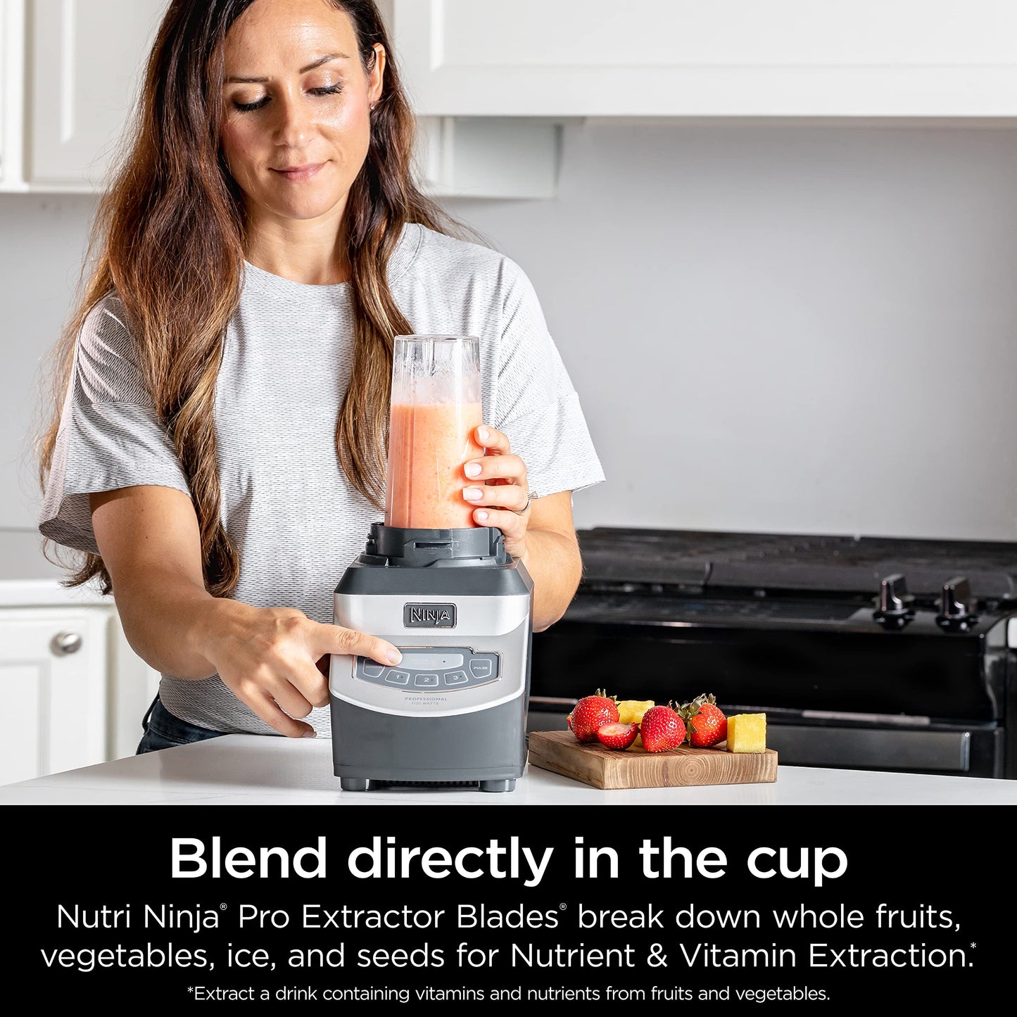 Ninja BL610 Professional 72 Oz Countertop Blender with 1000-Watt Base and Total Crushing Technology for-Smoothies, Ice and Frozen Fruit, Black