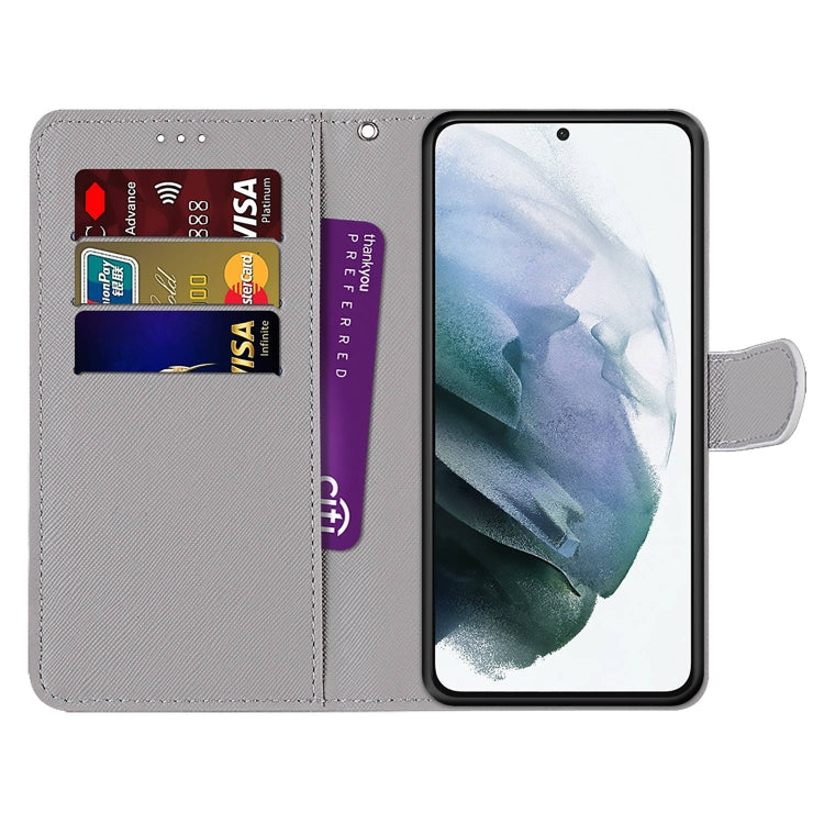 For Samsung Galaxy S22+ 5G Coloured Drawing Cross Texture Horizontal