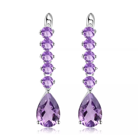 Gem's Ballet 8.91Ct 925 Sterling Silver Gemstone Drop Earrings Natural