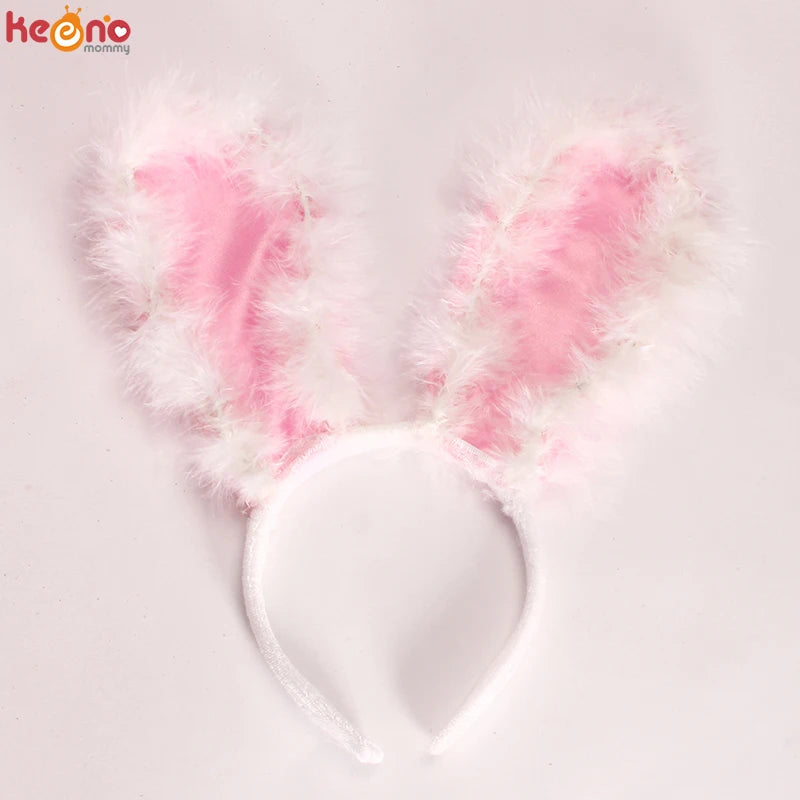 Girls Pink Bunny Tutu Dress with Headband