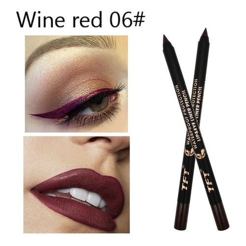 Long Lasting Eyeliner Pencil Colourful Pigment Waterproof Blue Black