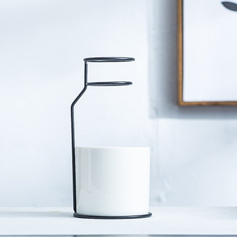 Ceramic White Iron Vase