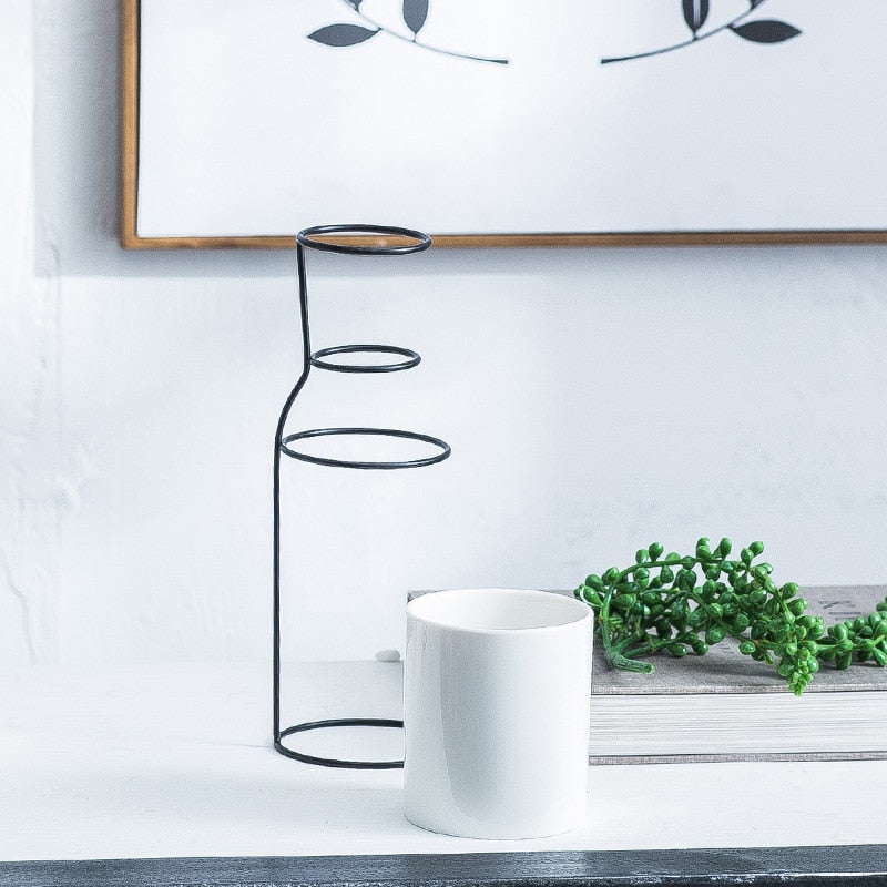 Ceramic White Iron Vase