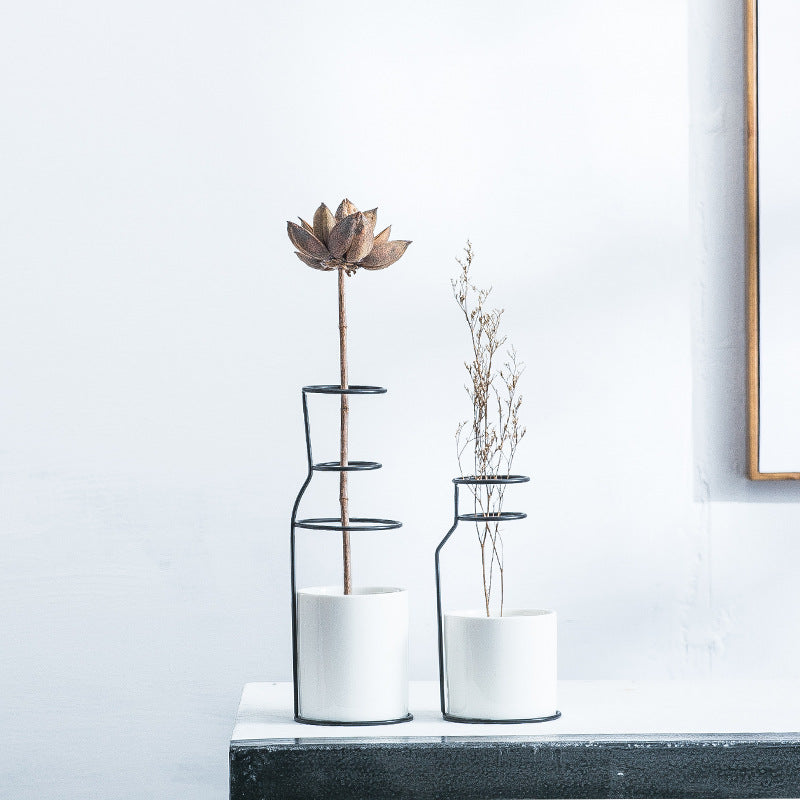 Ceramic White Iron Vase