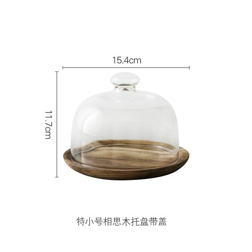 Rustic Wooden Cake Dish