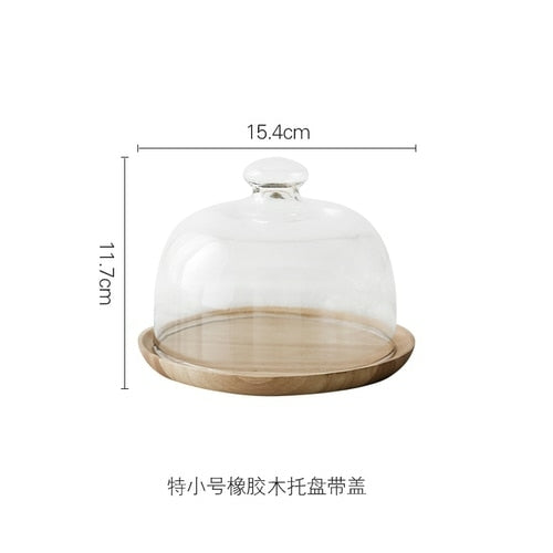 Rustic Wooden Cake Dish