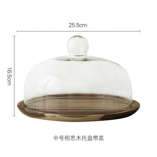 Rustic Wooden Cake Dish