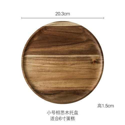 Rustic Wooden Cake Dish