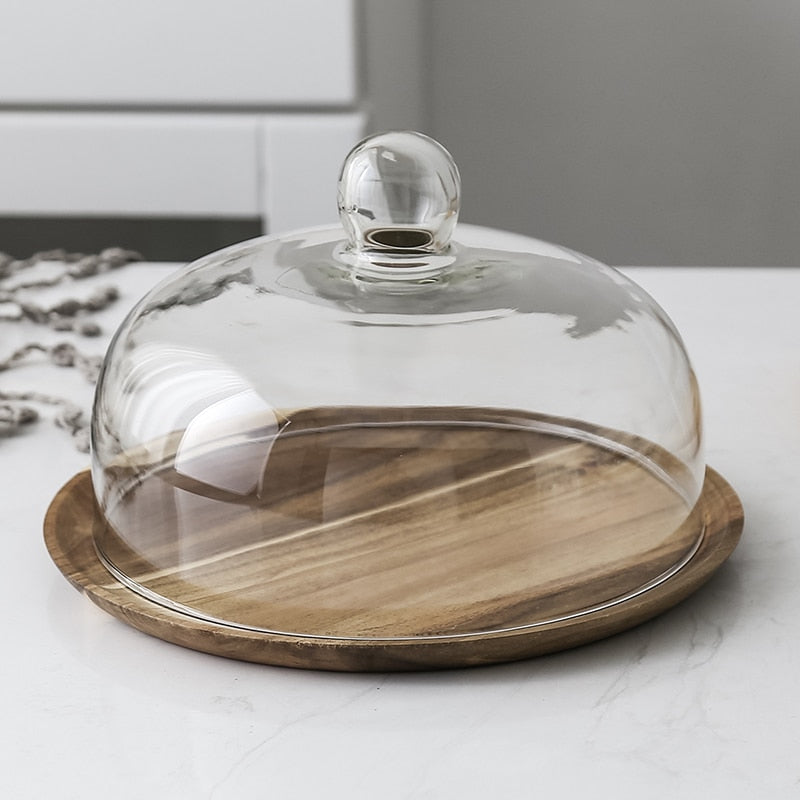Rustic Wooden Cake Dish