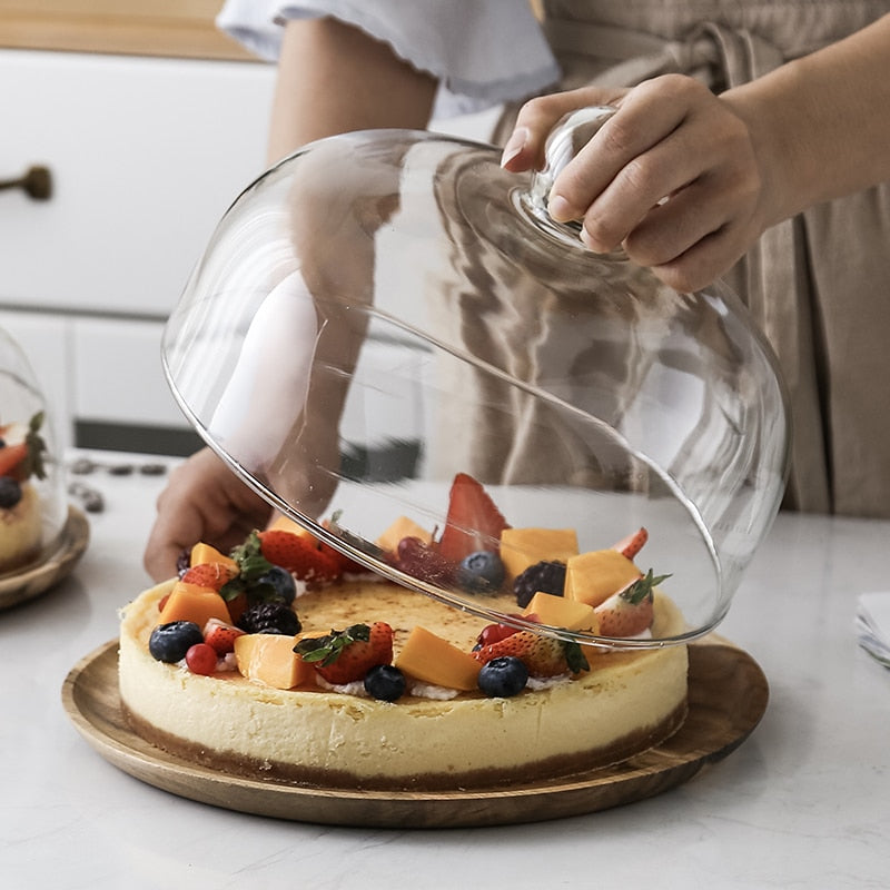 Rustic Wooden Cake Dish