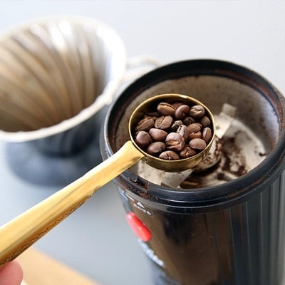 Golden Stainless steel Coffee Clip