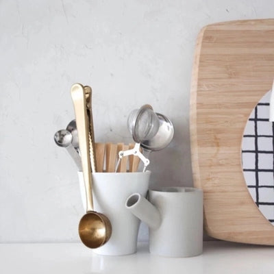 Golden Stainless steel Coffee Clip