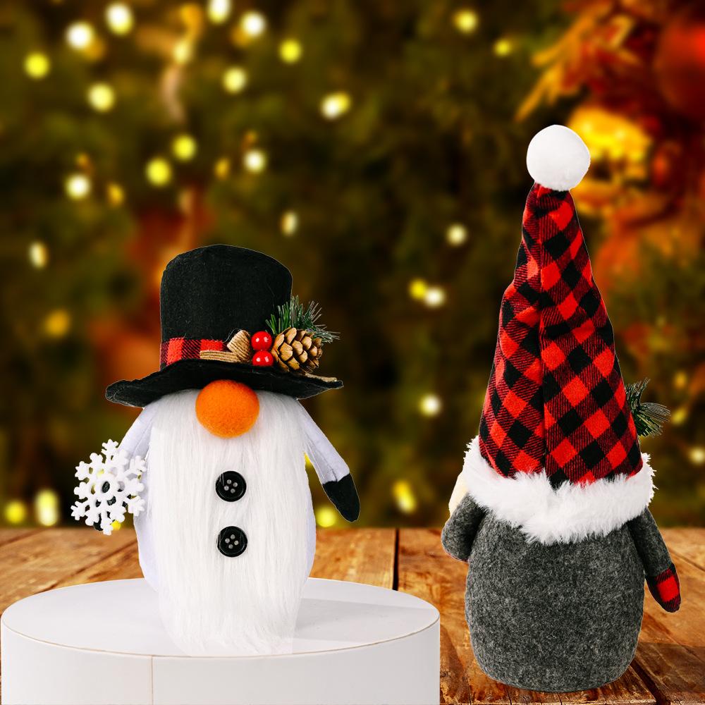 New Christmas Long Legged Santa Gnome Plush Doll