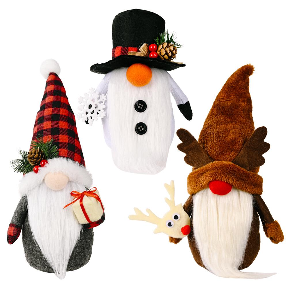New Christmas Long Legged Santa Gnome Plush Doll