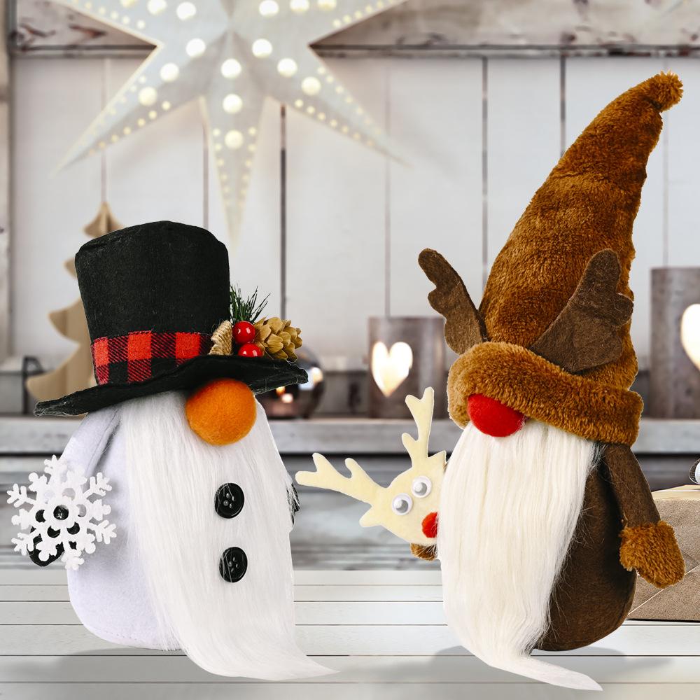 New Christmas Long Legged Santa Gnome Plush Doll