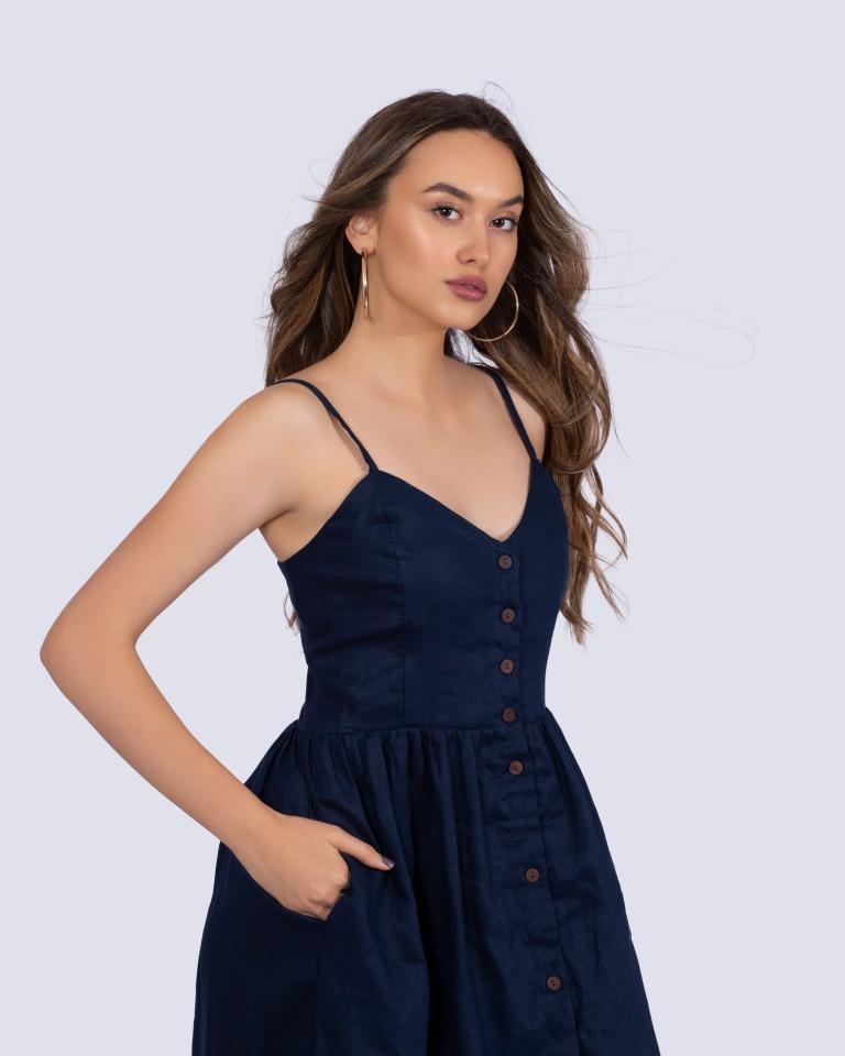Delphine Romper | Navy For Women