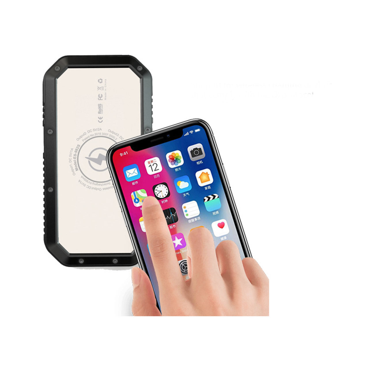 Solar Powered Waterproof LED Light 3 USB Ports Multi Charger 10,000 mAh