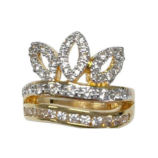 Tiara-Inspired 14K Crown Statement Ring