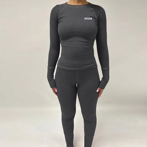 Hawthaw Women 2023 Autumn Winter Long Sleeve Tops Long Pants Two Piece