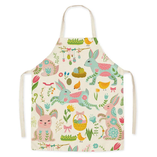Kitchen Aprons Easter Bunny Print