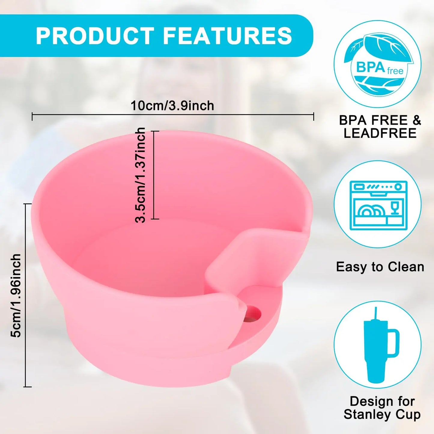 Snack Bowl for Stanley 40 oz Tumbler with Handle, Cup Snack Bowl