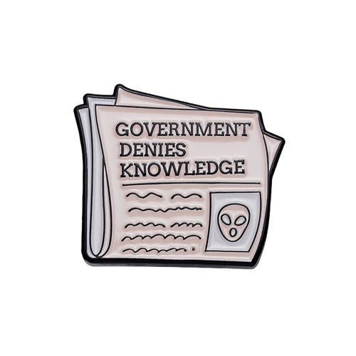 Vintage Newspaper Enamel Pins Custom Lost And Found Breaking News