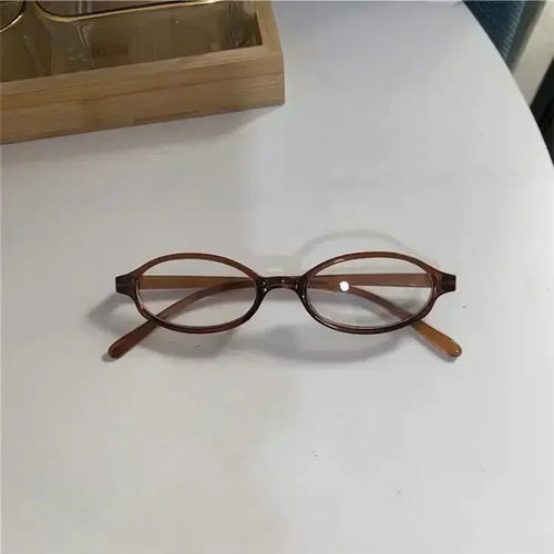 Retro Oval Glasses Women Girls Y2K Red Green Frame Glass Eyewear