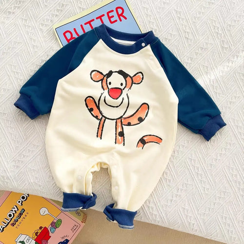 Tigger Pig Disney Cartoon Baby Clothes Long-sleeved Onesie Toddler