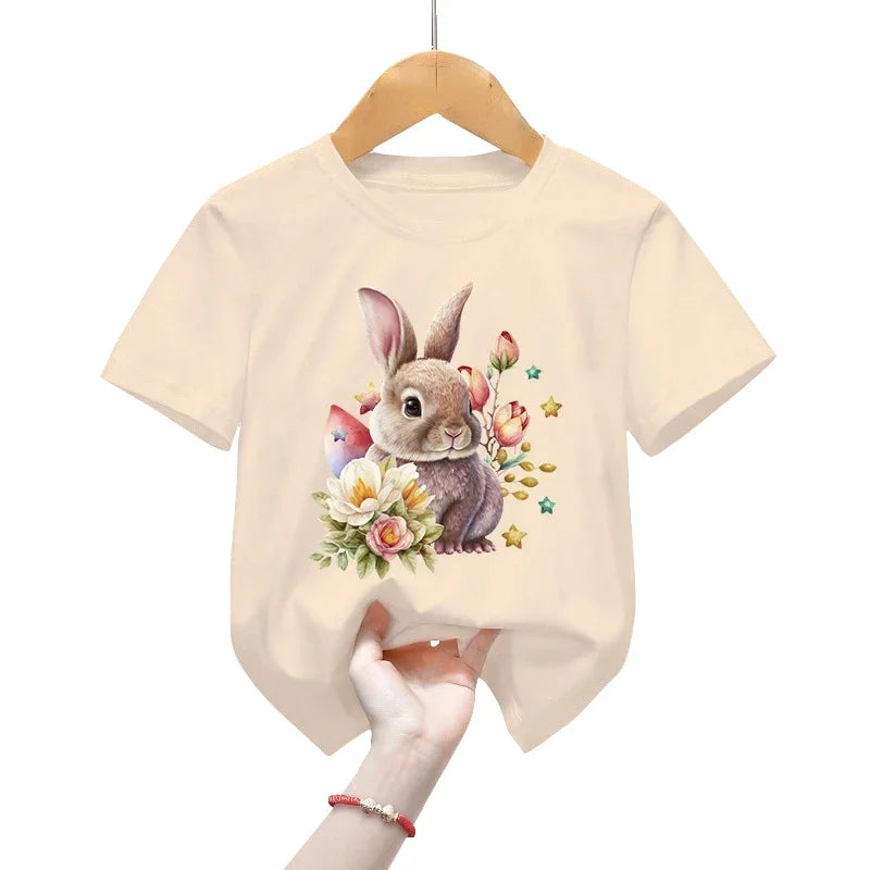 Kids Easter Bunny Print T-Shirt