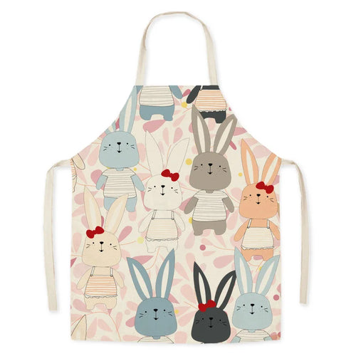 Kitchen Aprons Easter Bunny Print