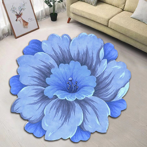 Flower Carpet Chinese Style Lotus Floor Mat Bedside Blanket Cloakroom