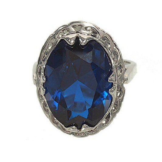 Large Blue Stone Sapphire Spinel Cocktail Ring