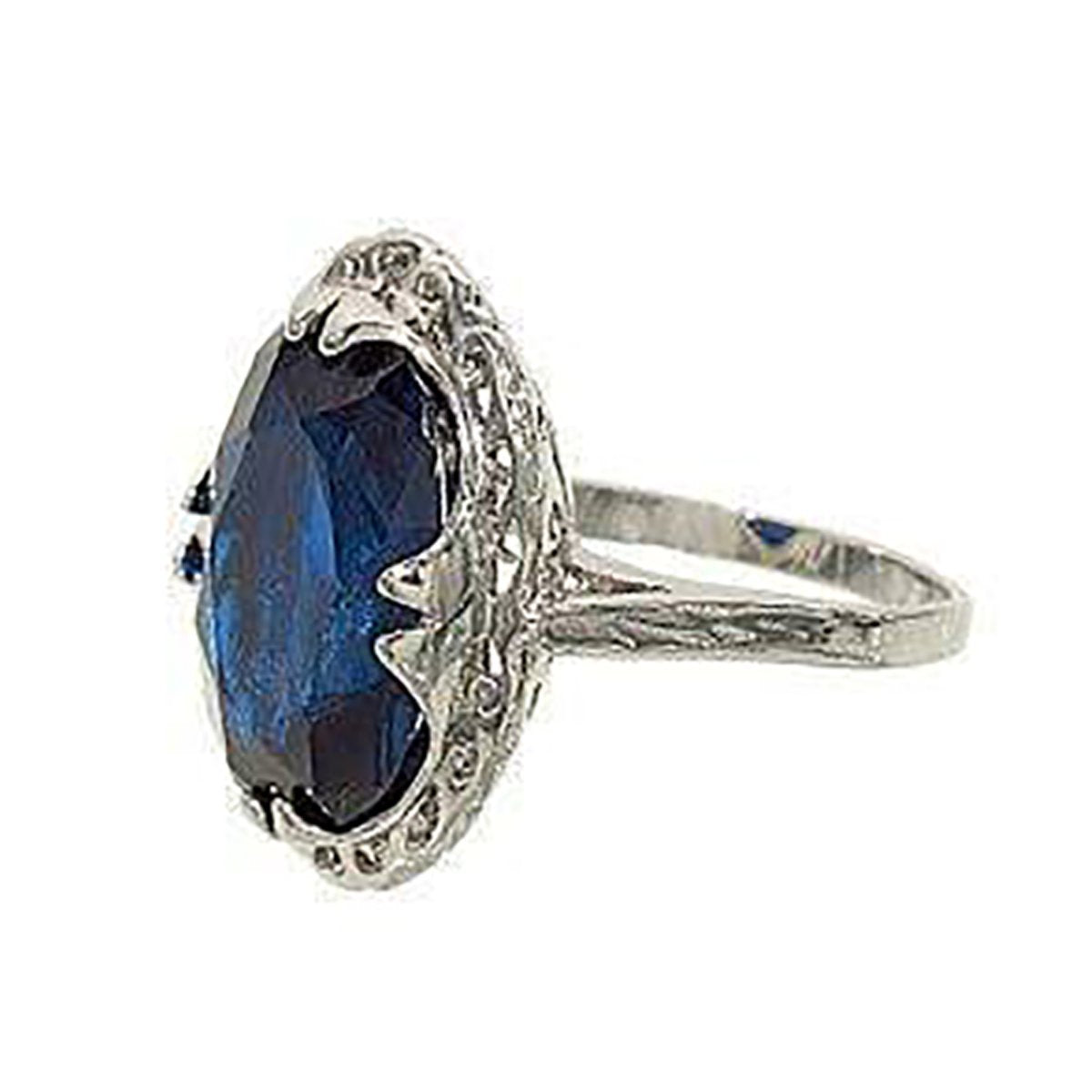 Large Blue Stone Sapphire Spinel Cocktail Ring