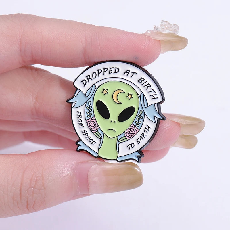 Stay Rad Enamel Pins Custom ET Alien Believe Yourself