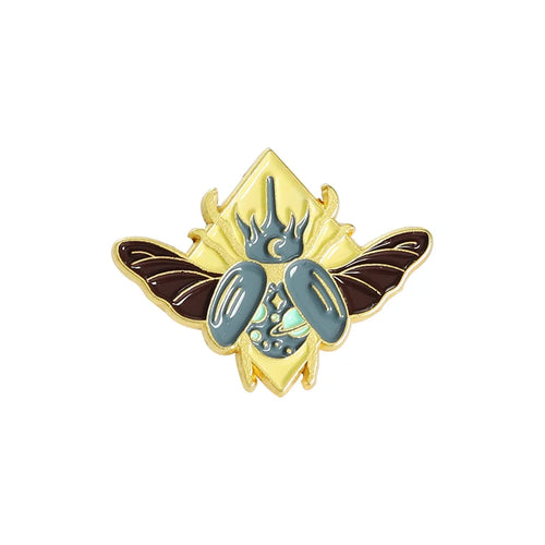 Floral Insects Enamel Pins Custom Nature Moth Cicada Scorpion