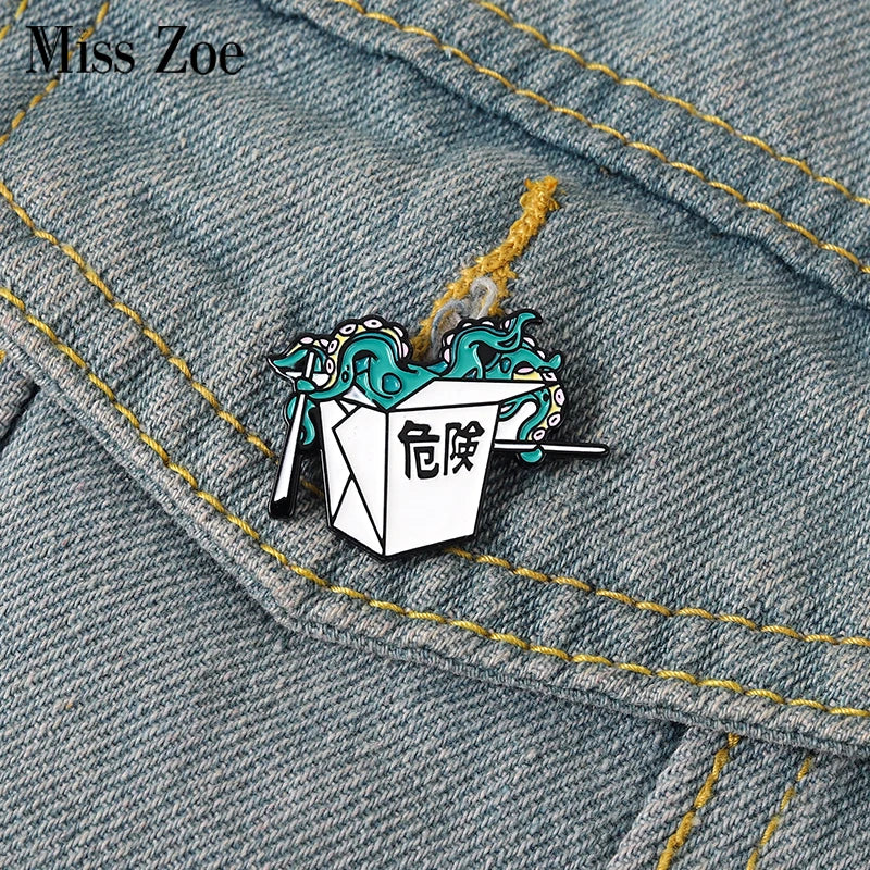 Octopus Tentacles Enamel Pins Custom