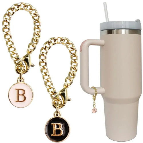 2pc/set Letter Charm Accessories for Stanley Cup 2PCS Initial Name ID