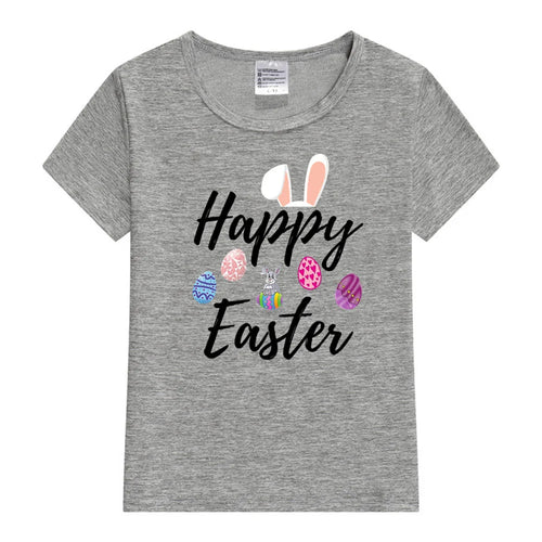 Kids Happy Easter Printed T Shirt