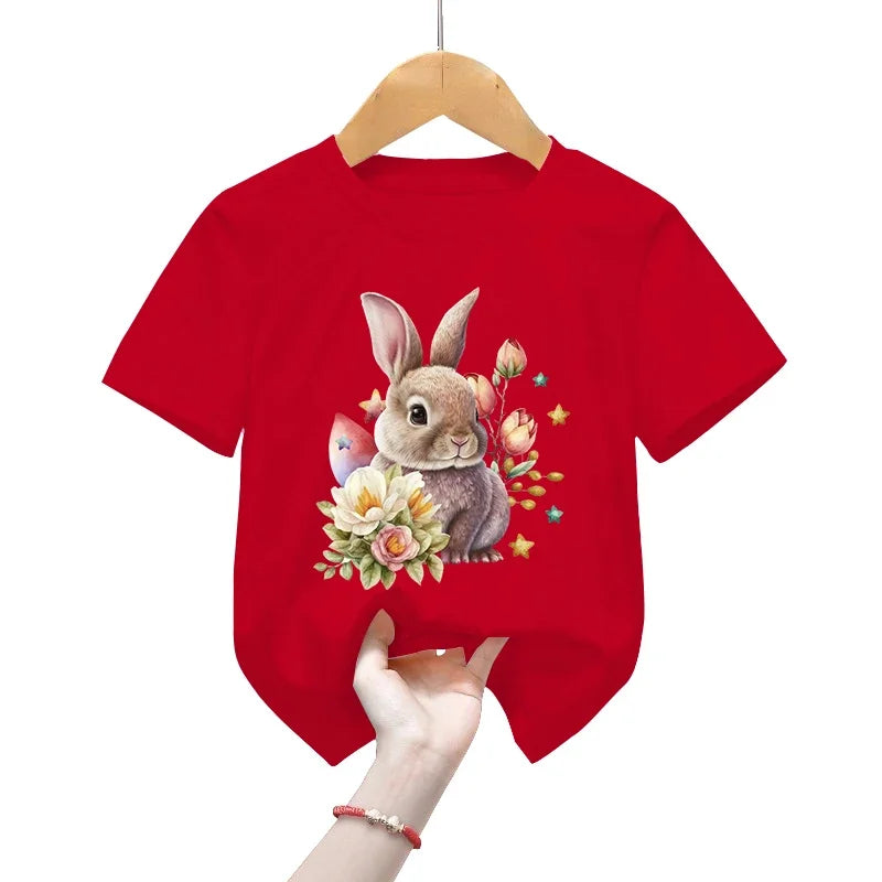 Kids Easter Bunny Print T-Shirt